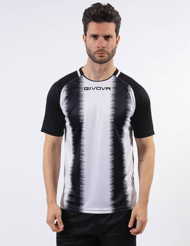 Shirt Calcio Givova Stripe Bianco/Nero