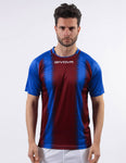 Shirt Calcio Givova Stripe Azzurro/Granata